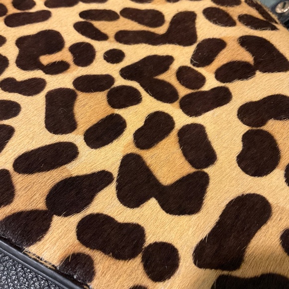 Dune London Black Calf Hair Leather Flap Backpack LIKE NEW CONDITION - Picture 8 of 8